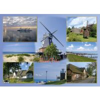 Insel Föhr Tischset Windmühlen Fähre...