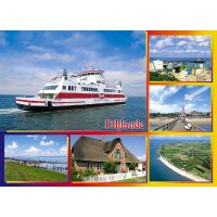 Insel Föhr Tischset Uthlande Fähre Luftaufnahme...