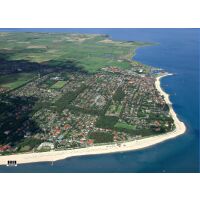Insel Föhr Tischset Luftaufnahme Steinherz im Sand...