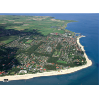 Insel Föhr Tischset Luftaufnahme Steinherz im Sand...