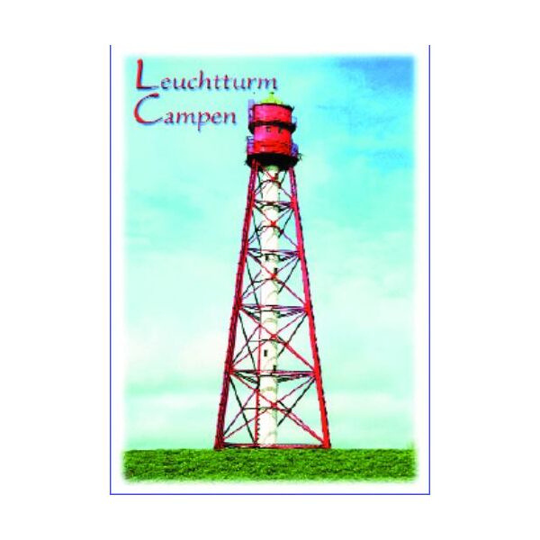 Campen Postkarte Ansichtskarte Leuchtturm Campen in der Krummhörn