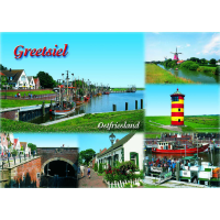 Greetsiel Postkarten Brücke Hafen Leuchtturm...