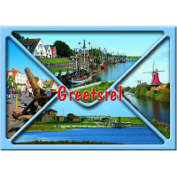 Greetsiel Postkarten Briefumschlag Windmühle Hafen