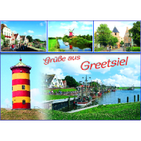 Greetsiel Postkarten Leuchtturm Grüße aus...