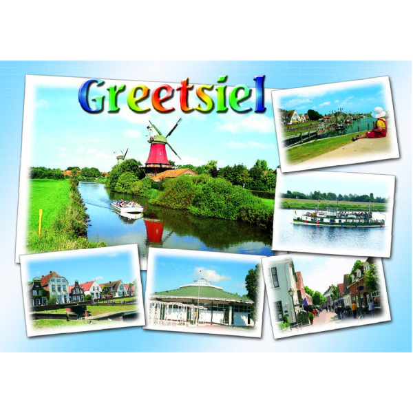 Greetsiel Postkarten 6 Bilder Fähre Innenstadt