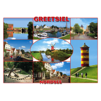 Greetsiel Postkarten Nordsee Leuchtturm Windmühle...