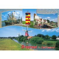 Greetsiel in Ostfriesland Postkarten Hafen Leuchtturm...