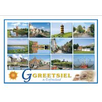 Greetsiel Postkarten Muscheln Seesterne Leuchtturm Hafen
