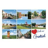 Greetsiel Postkarten Herz Grüße aus Greetsiel...