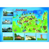 Ostfriesland Postkarten Nordsee Landkarte Bilder Leuchtturm