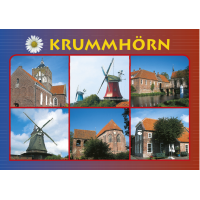 Krummhörn Pewsum Postkarten Windmühle Kirche