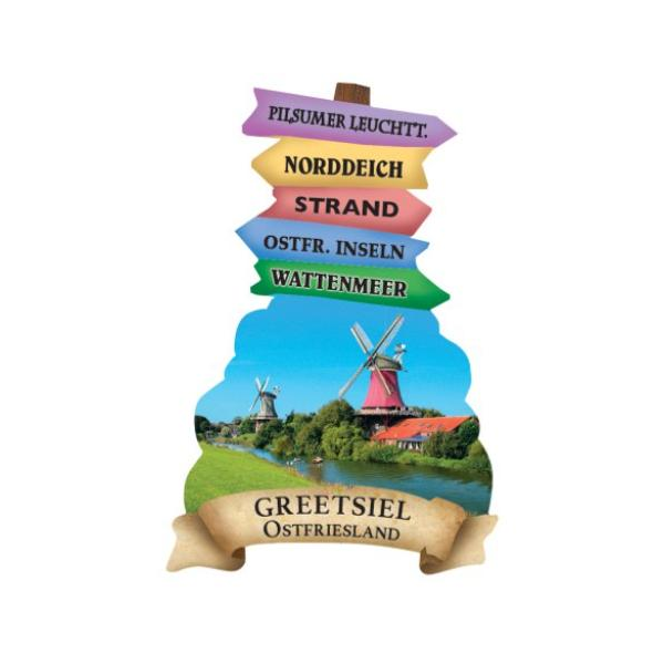 Greetsiel Ostfriesland Wegweiser Magnete Windmühle