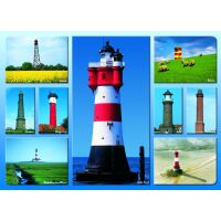 Ostfriesische Inseln Tischset Leuchttürme der Nordsee
