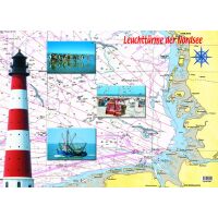 Ostfriesische Inseln Tischset Leuchttürme der Nordsee