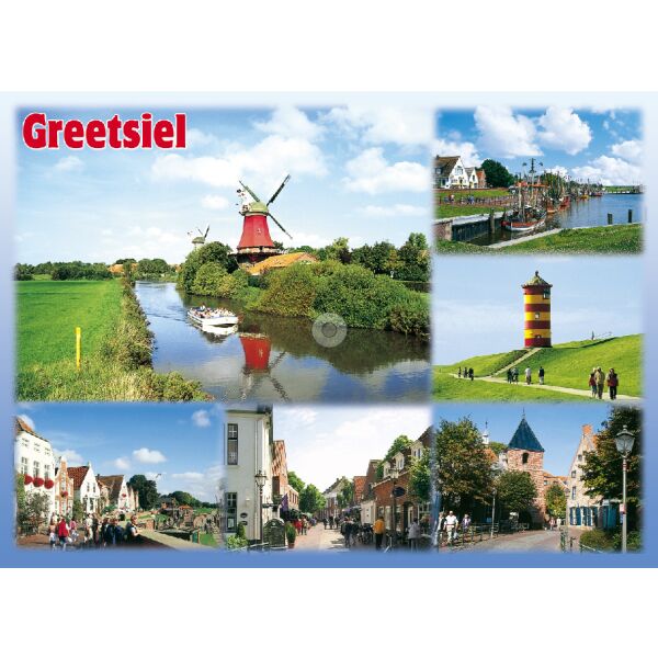 Greetsiel Tischset Seehunde Leuchtturm Hafen