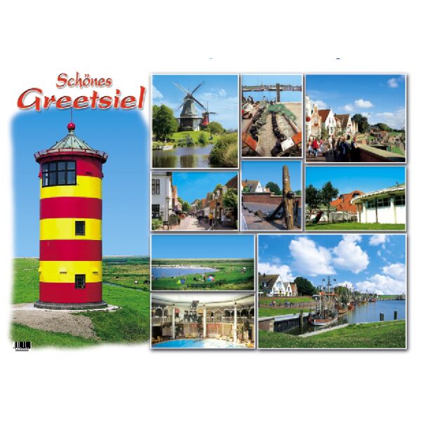 Greetsiel Tischset Schönes Greetsiel Rettungsring Hafen Landkarte