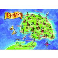 Insel Fehmarn Postkarten Landkarte mit Bildern