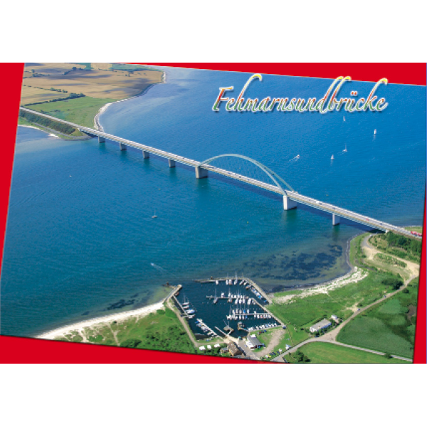 Insel Fehmarn Postkarten Luftaufnahme Fehmarnsundbrücke