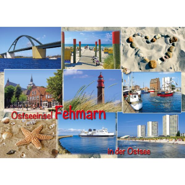 Insel Fehmarn Postkarten Ostseeinsel Fähre Steinherz