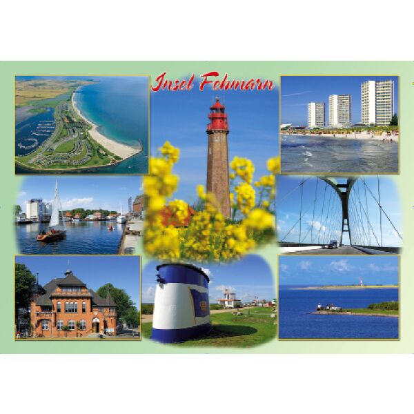 Insel Fehmarn Postkarten Luftaufnahme Südstrand Hotel Leuchtturm