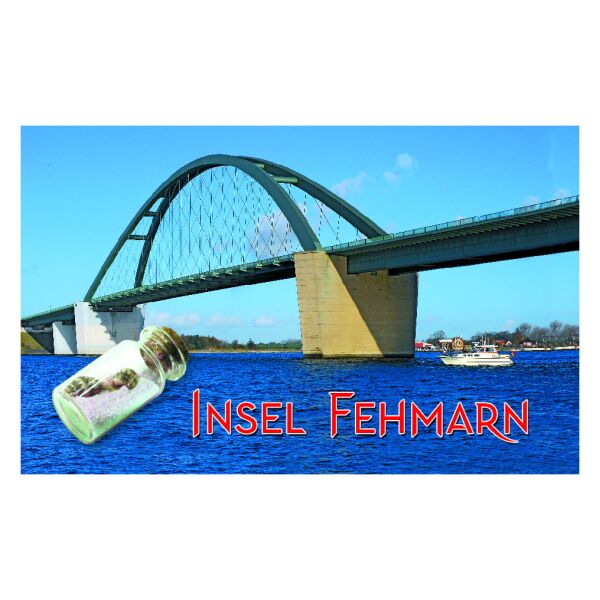 Insel Fehmarn Kleine Flasche Magnete Flaschenpost Fehmarnsundbrücke