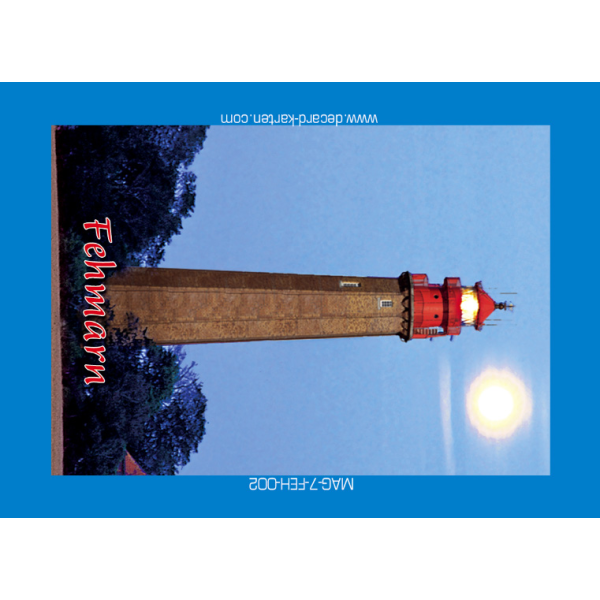 Insel Fehmarn Kühlschrankmagnete Leuchtturm mit Mond