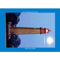 Insel Fehmarn Kühlschrankmagnete Leuchtturm mit Mond