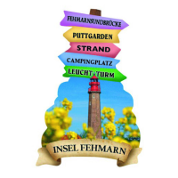 Insel Fehmarn Wegweiser Magnete Leuchtturm Flügge