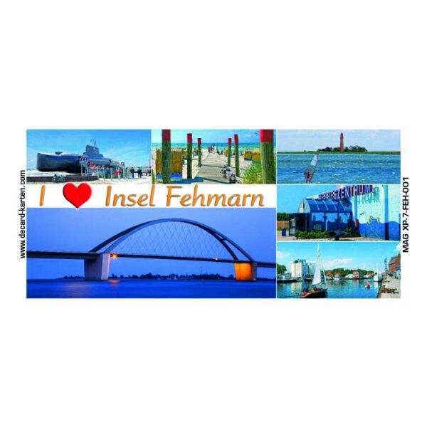 Insel Fehmarn Kühlschrankmagnete XL U-Boot Museum Fehmarnsundbrücke
