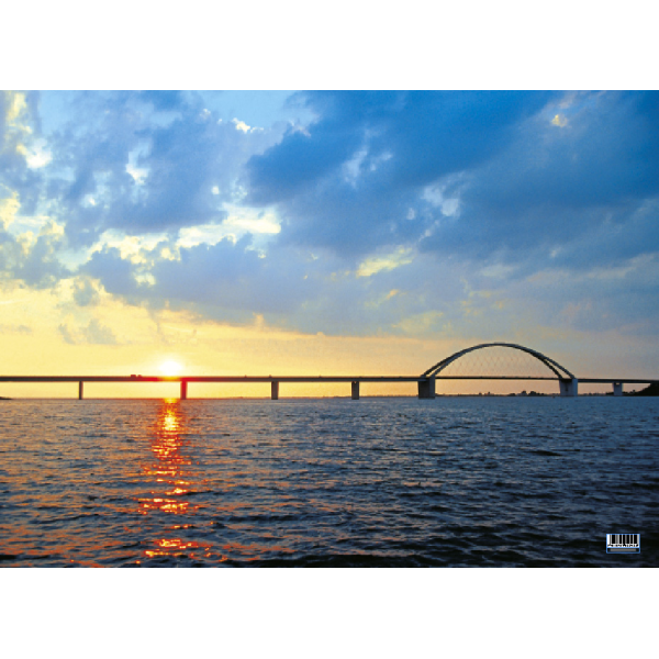 Insel Fehmarn Tischset Dämmerung Fehmarnsundbrücke Leuchtturm Flügge