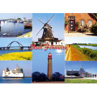Insel Fehmarn Tischset Landkarte mit Bilder Fähre...