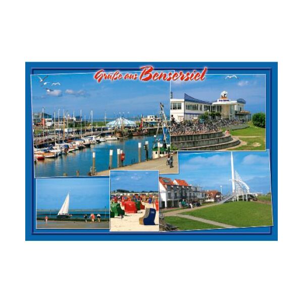 Esens-Bensersiel Postkarten Hafen Campingplatz