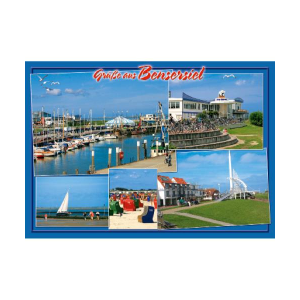 Esens-Bensersiel Postkarten Hafen Campingplatz