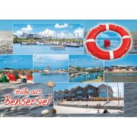 Esens-Bensersiel Postkarten Fähre Rettungsring Hafen