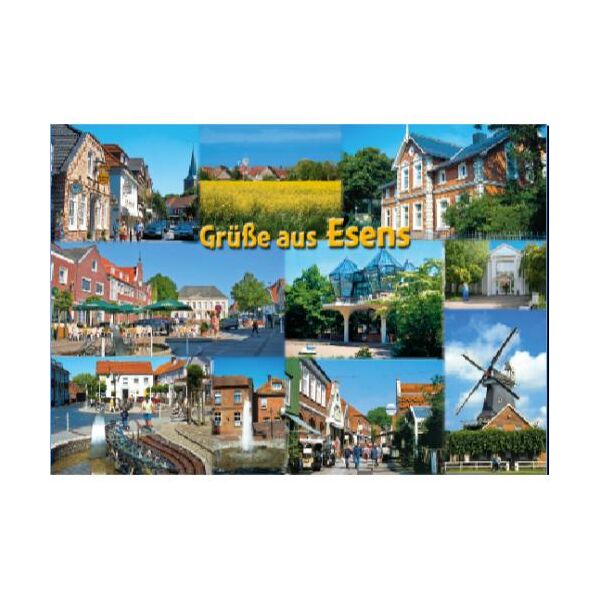 Esens-Bensersiel Postkarten Grüße aus Esens Windmühle
