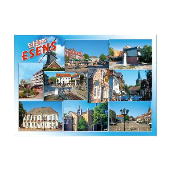 Esens-Bensersiel Postkarten schönes Esens Marktplatz Kirche
