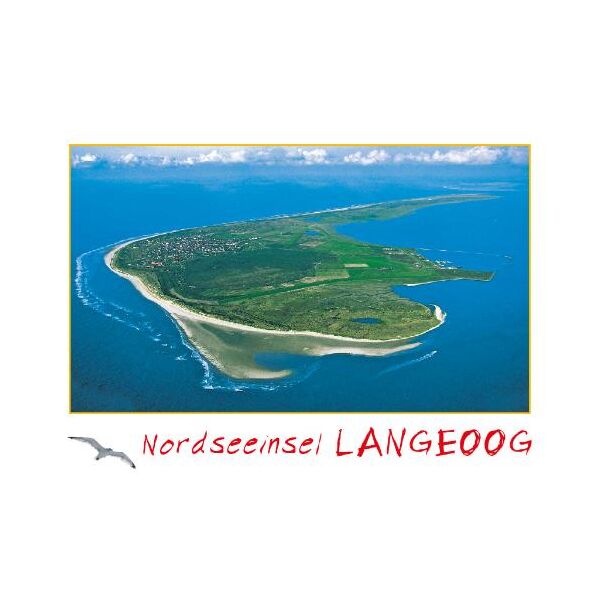 Insel Langeoog Postkarte Ansichtskarte Nordseeinsel Langeoog Luftaufnahme