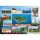 Insel Langeoog Postkarte Ansichtskarte Nordseeinsel Inselbahn Statue Luftaufnahme
