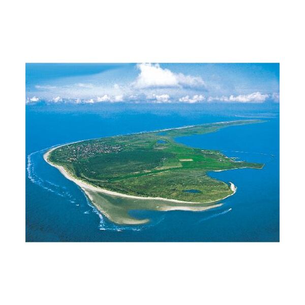 Insel Langeoog Postkarte Ansichtskarte Luftaufnahme bewölkt