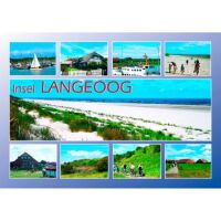 Insel Langeoog Postkarte Ansichtskarte Strand Fähre...