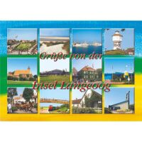 Insel Langeoog Postkarte Ansichtskarte Fähre Kirche...
