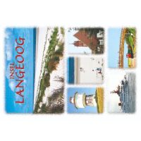Insel Langeoog Postkarte Ansichtskarte Kirche Wasserturm...