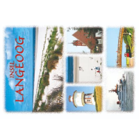 Insel Langeoog Postkarte Ansichtskarte Kirche Wasserturm...
