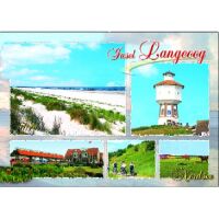 Insel Langeoog Postkarte Ansichtskarte Nordsee Strand...