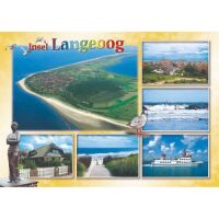 Insel Langeoog Postkarte Ansichtskarte Statue Fähre...