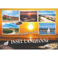 Insel Langeoog Postkarte Ansichtskarte Sonnenuntergang...