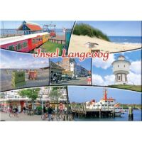 Insel Langeoog Postkarte Ansichtskarte Inselbahn...