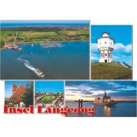 Insel Langeoog Postkarte Ansichtskarte Fähre legt ab...