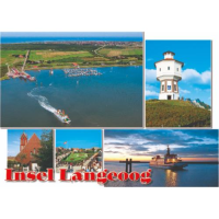 Insel Langeoog Postkarte Ansichtskarte Fähre legt ab...