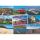 Insel Langeoog Postkarte Ansichtskarte Post von Langeoog Hafen Strand Fähre
